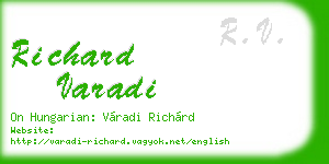 richard varadi business card