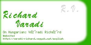 richard varadi business card